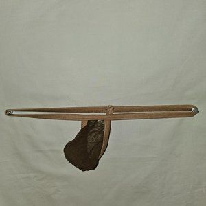 Arroyman Brown and Tan Nylon Fine Mesh Rib Bulge Thong - Medium